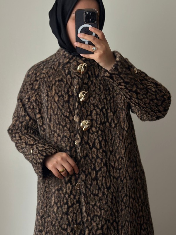 Leopar Desenli Angora Kaban