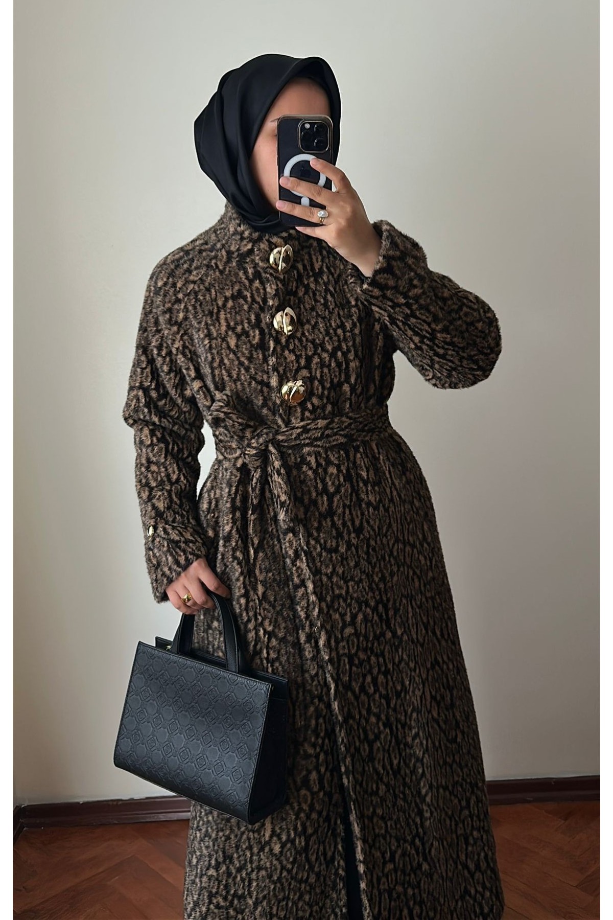 Leopar Desenli Angora Kaban