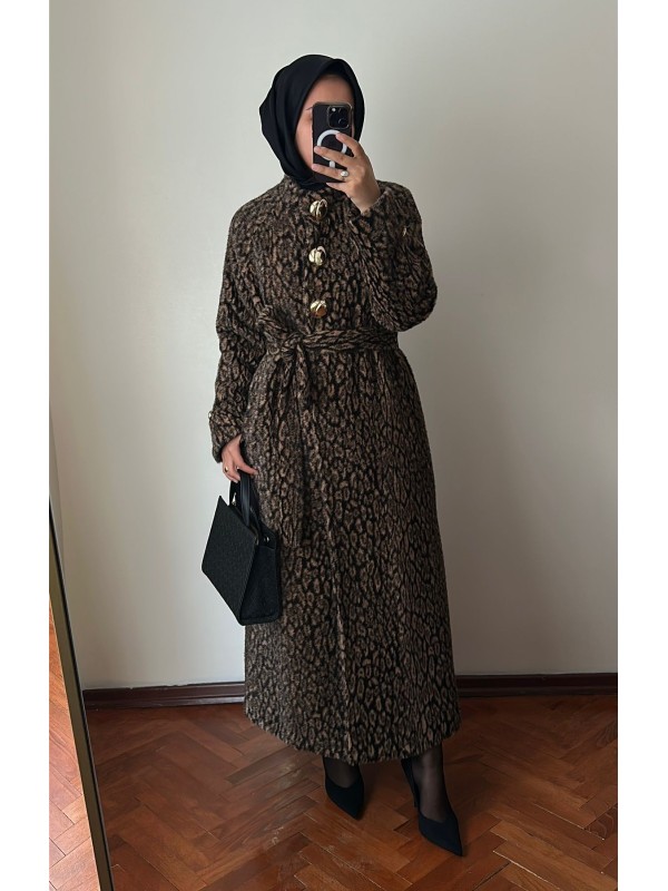 Leopar Desenli Angora Kaban