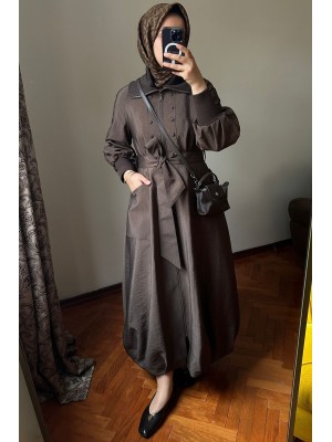 Yeni Sezon Trençkot 818 Kahverengi