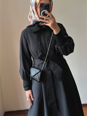 Yeni Sezon Trençkot 818 Siyah