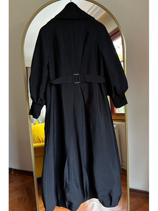 Yeni Sezon Trençkot 818 Siyah