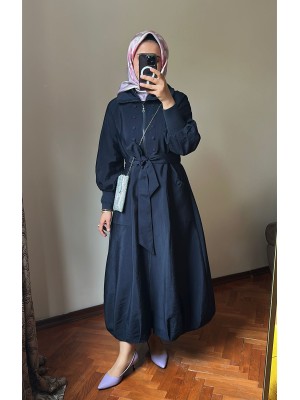 Yeni Sezon Trençkot 818 Lacivert