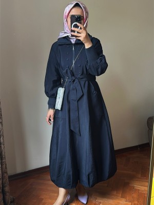 Yeni Sezon Trençkot 818 Lacivert