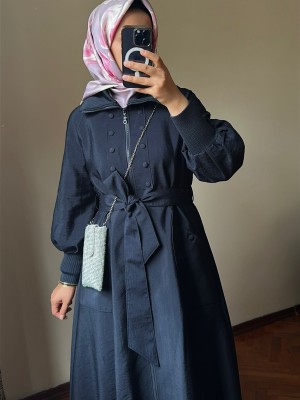 Yeni Sezon Trençkot 818 Lacivert