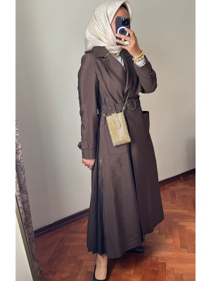 Yeni Sezon Trençkot 814 Kahve