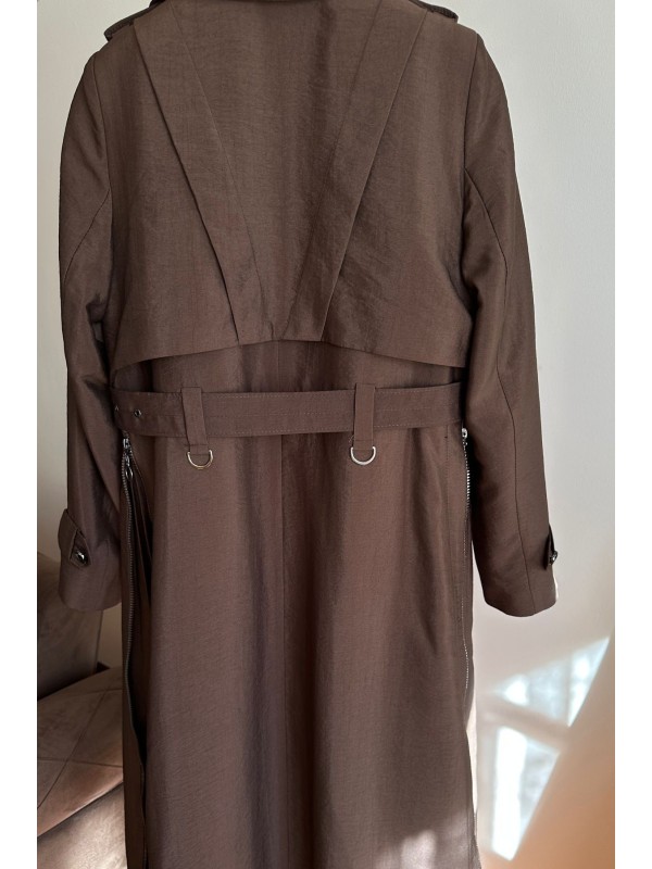 Yeni Sezon Trençkot 814 Kahve