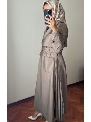 Yeni Sezon Trençkot 814 Vizon