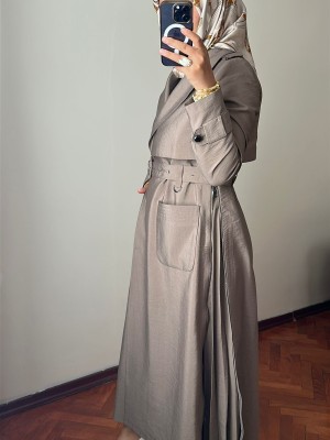 Yeni Sezon Trençkot 814 Vizon