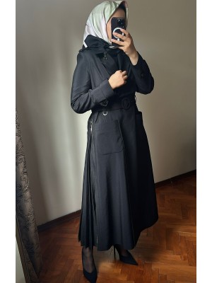 Yeni Sezon Trençkot 814 Siyah