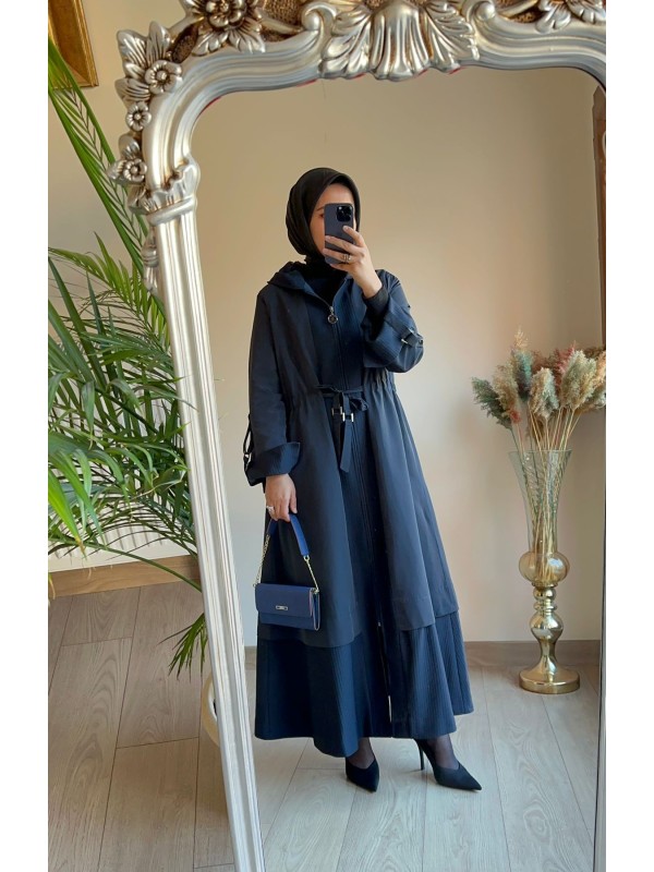 Orhan Mevlana Trençkot Lacivert