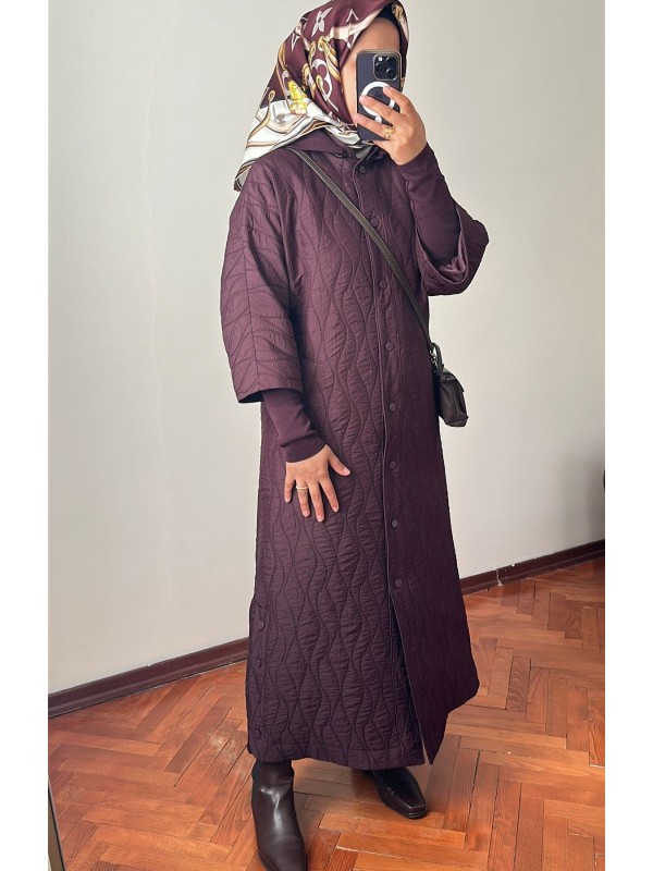 Ribana Detaylı Kapitone Kap 836 Mürdüm