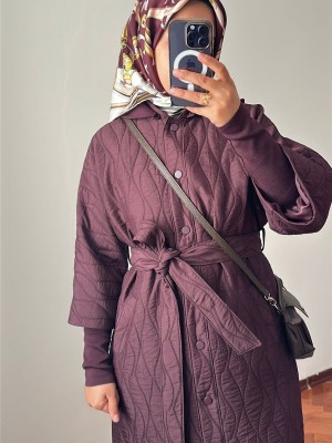 Ribana Detaylı Kapitone Kap 836 Mürdüm