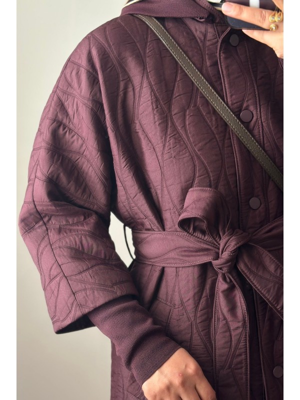 Ribana Detaylı Kapitone Kap 836 Mürdüm