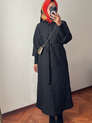 Ribana Detaylı Kapitone Kap 836 Siyah