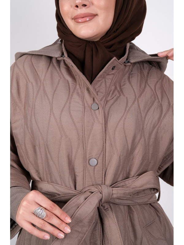 Ribana Detaylı Kapitone Kap 836 Vizon