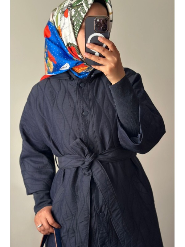 Ribana Detaylı Kapitone Kap 836 Lacivert