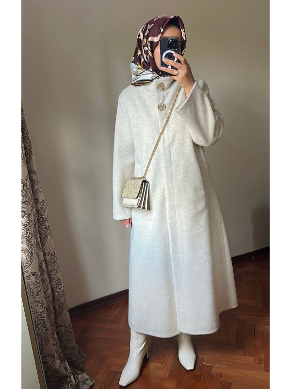 Kaşe Kaban Bej Ön Sipariş 15-20 Gün