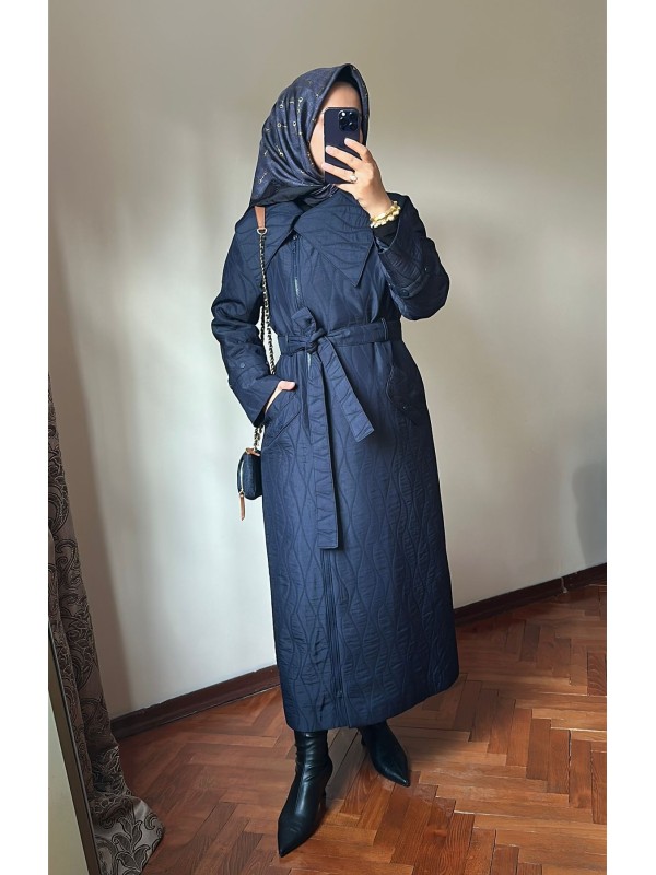 Kapitone Pardesü 823 Lacivert