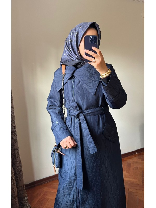 Kapitone Pardesü 823 Lacivert