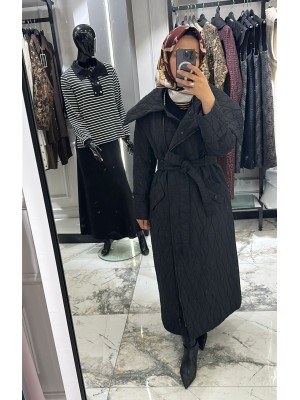 Kapitone Pardesü 823 Siyah