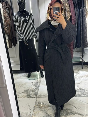 Kapitone Pardesü 823 Siyah