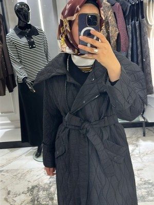 Kapitone Pardesü 823 Siyah