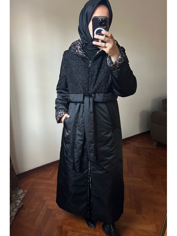 Leopar Astarlı Mont Siyah