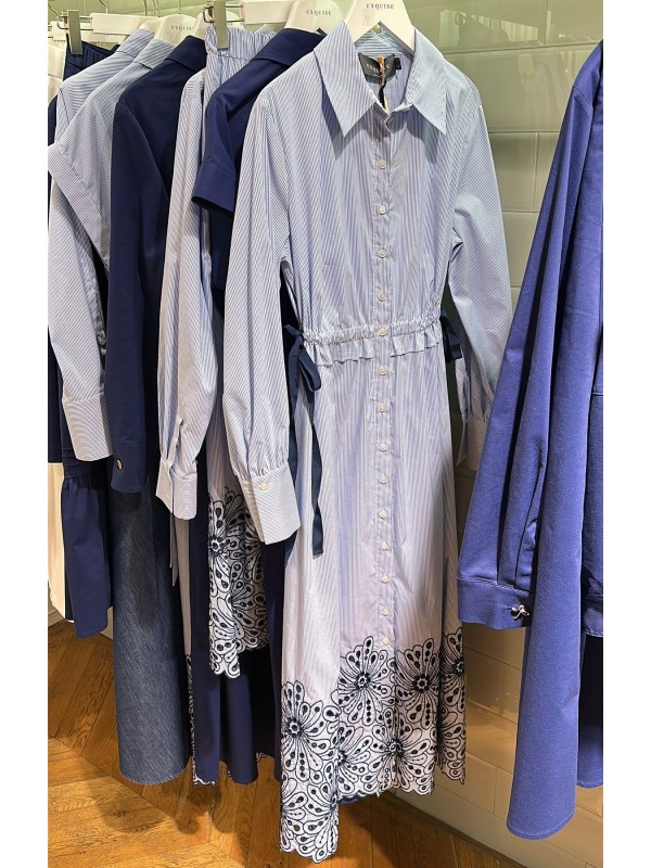 EQUISE Dantel Detaylı Elbise Mavi