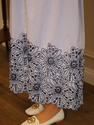 Exquise Dantel Detaylı Elbise Mavi