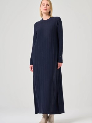 Merserize Astana Elbise Lacivert