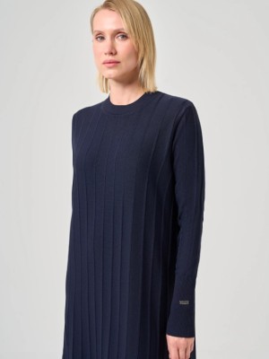 Merserize Astana Elbise Lacivert