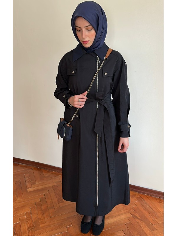 Yazlık Trençkot 822 Siyah