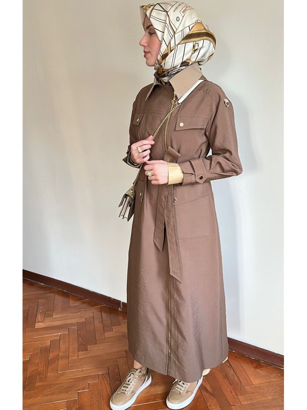 Yazlık Trençkot 822 Kahverengi