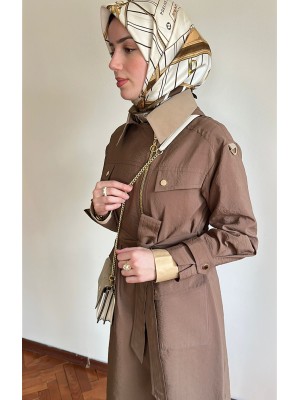 Yazlık Trençkot 822 Kahverengi