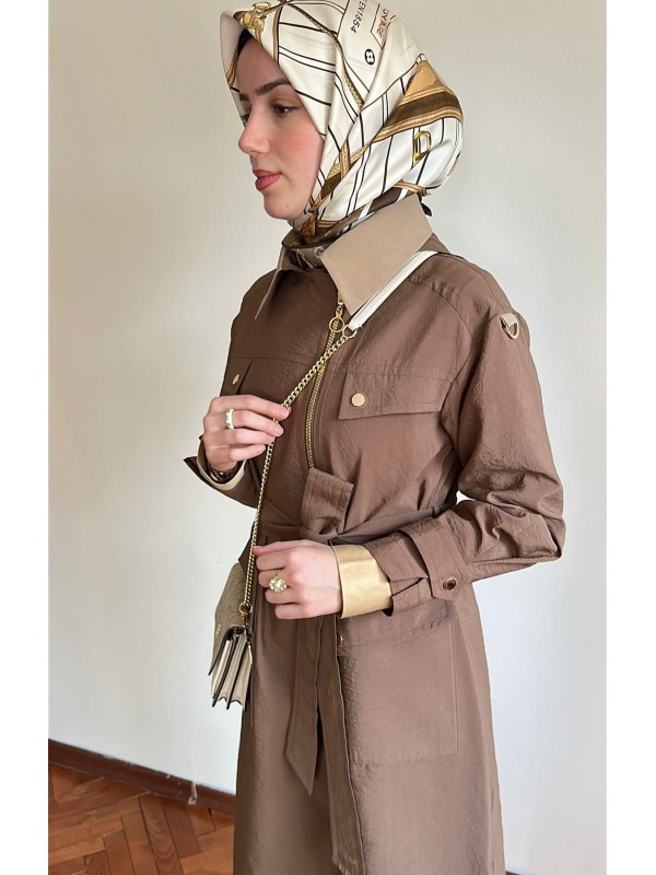 Yazlık Trençkot 822 Kahverengi