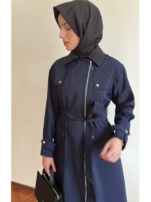 Yazlık Trençkot 822 Lacivert