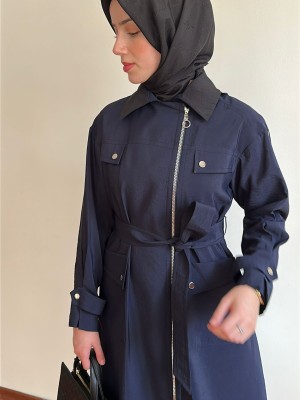 Yazlık Trençkot 822 Lacivert