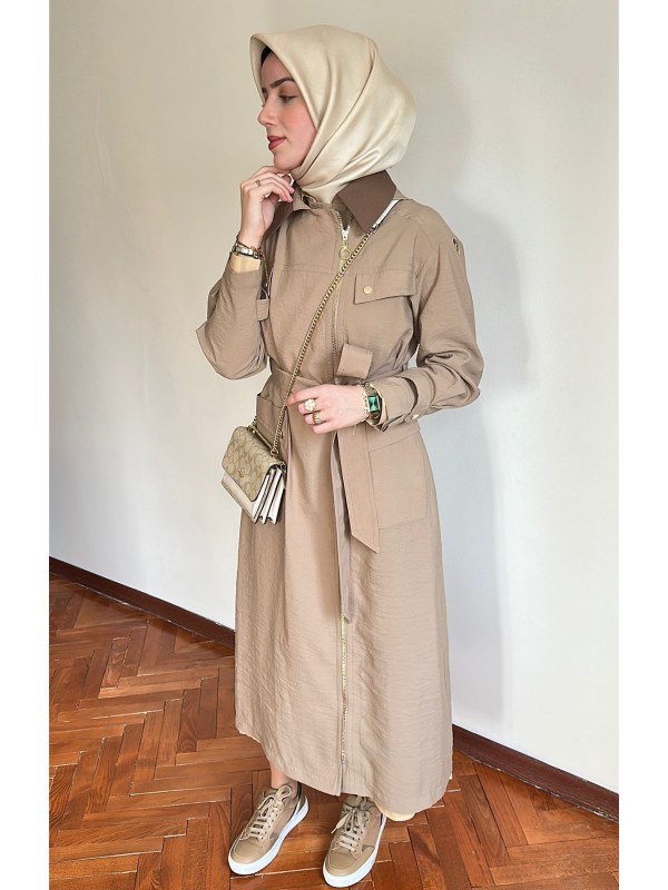 Yazlık Trençkot 822 Bej