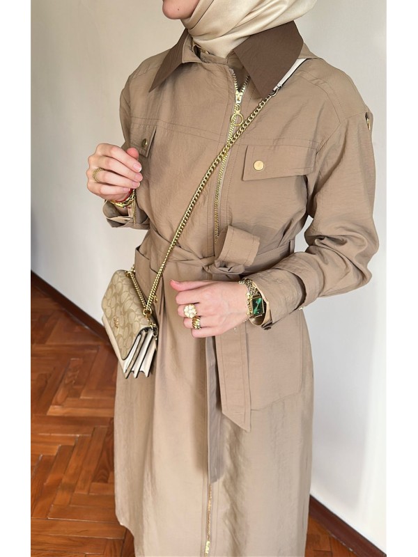 Yazlık Trençkot 822 Bej