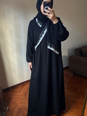 Siyah Namaz Elbisesi Takım