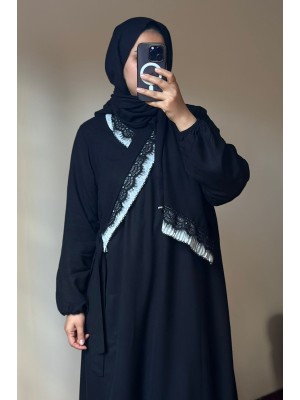 Siyah Namaz Elbisesi Takım