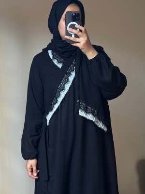 Siyah Namaz Elbisesi Takım