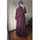 Bordo Namaz Elbisesi Takım