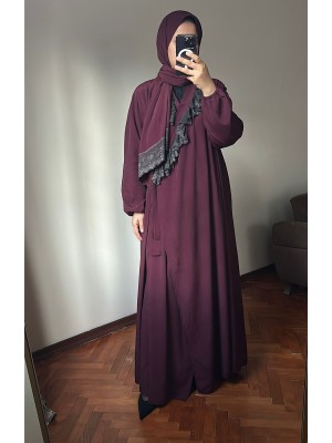 Bordo Namaz Elbisesi Takım
