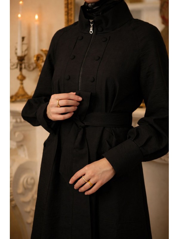 Yazlık Trençkot 818 Siyah