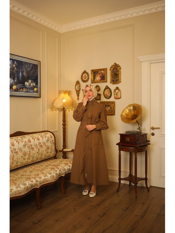 Yazlık Trençkot 818 Kahverengi