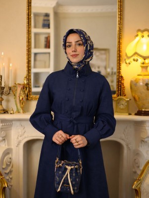 Yazlık Trençkot 818 Lacivert