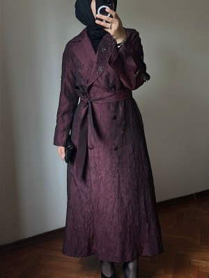 İşleme Detaylı Jakar Kap Bordo