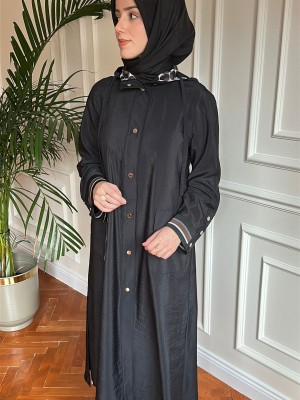 Yazlık Rahat Trençkot Siyah